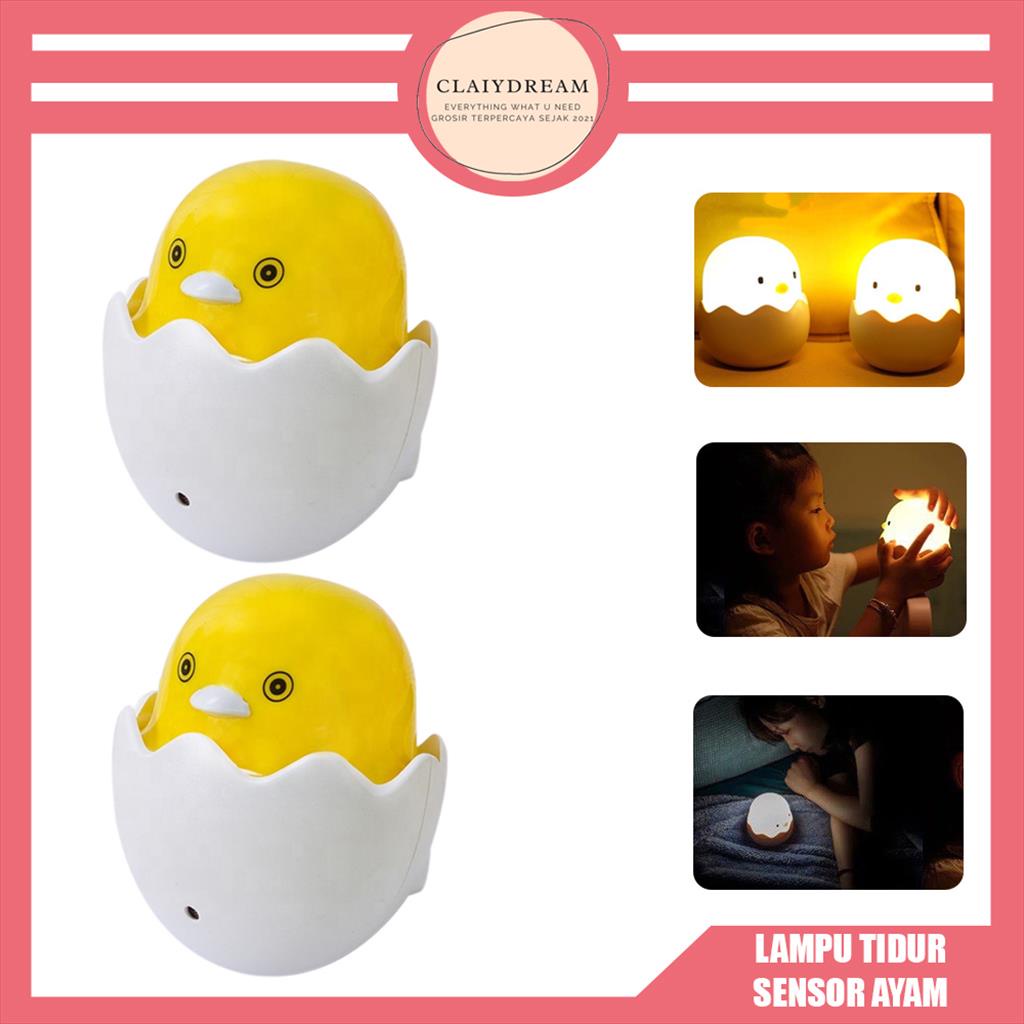 Lampu Tidur Sensor Ayam / Telur Ayam / Lampu Kuning