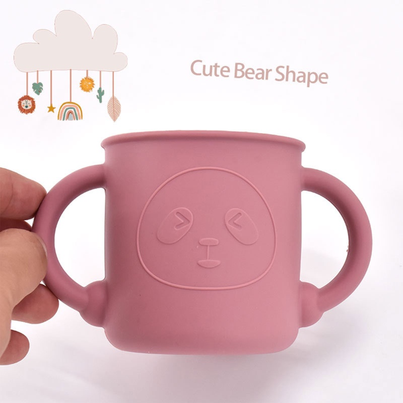 Mary Botol Minum Sippy Cup 180ml Bahan Silikon Dengan 2 Sedotan Untuk Bayi Belajar Minum