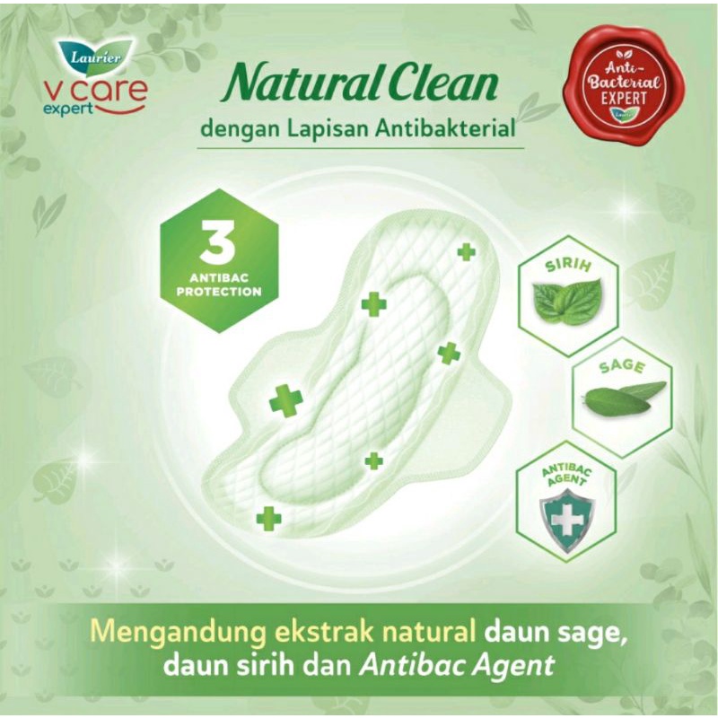 Laurier Natural Clean Pembalut Wanita Night 35cm 12s / Day 25cm 16s / 22cm 20s / 22cm 5s