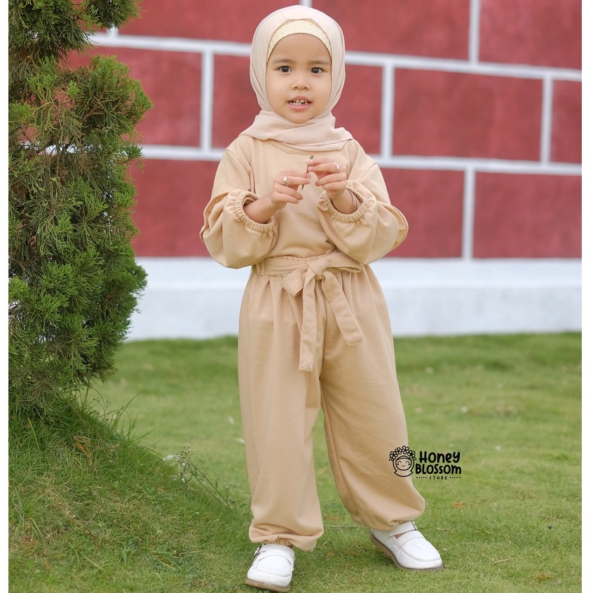 One Set Anak Polos / One Set Anak Perempuan Alika / Set Baju Muslim Anka 0-5 Tahun