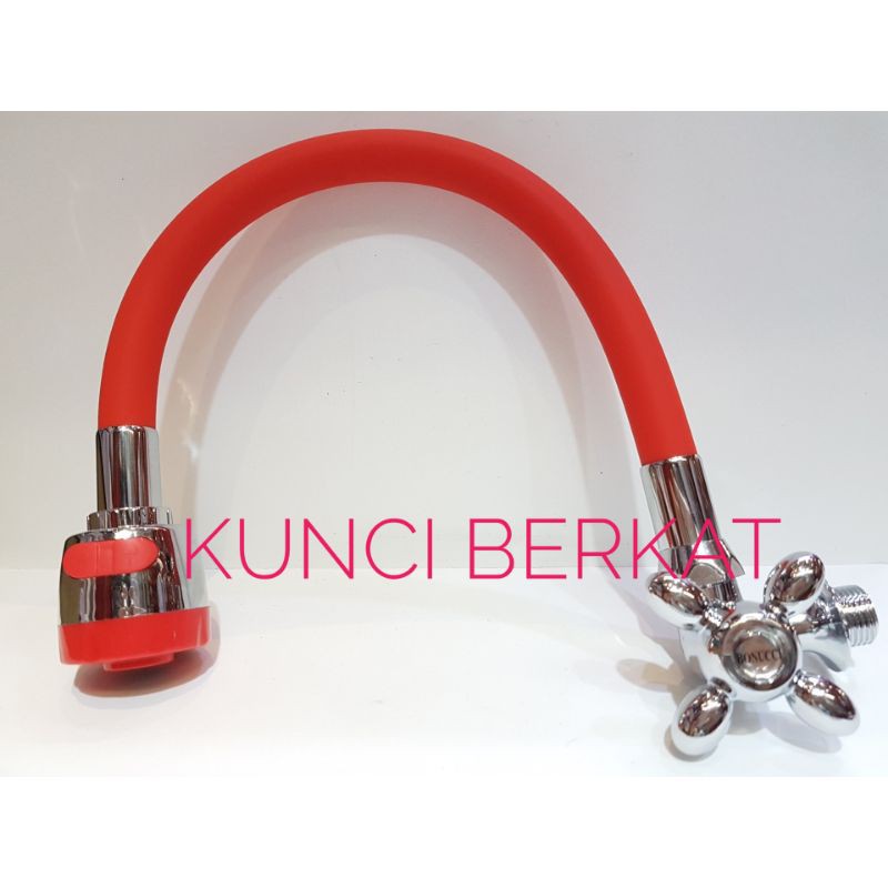 Kran Angsa Merah Tembok/Red/Keran cuci piring/Flexibel/Fleksibel