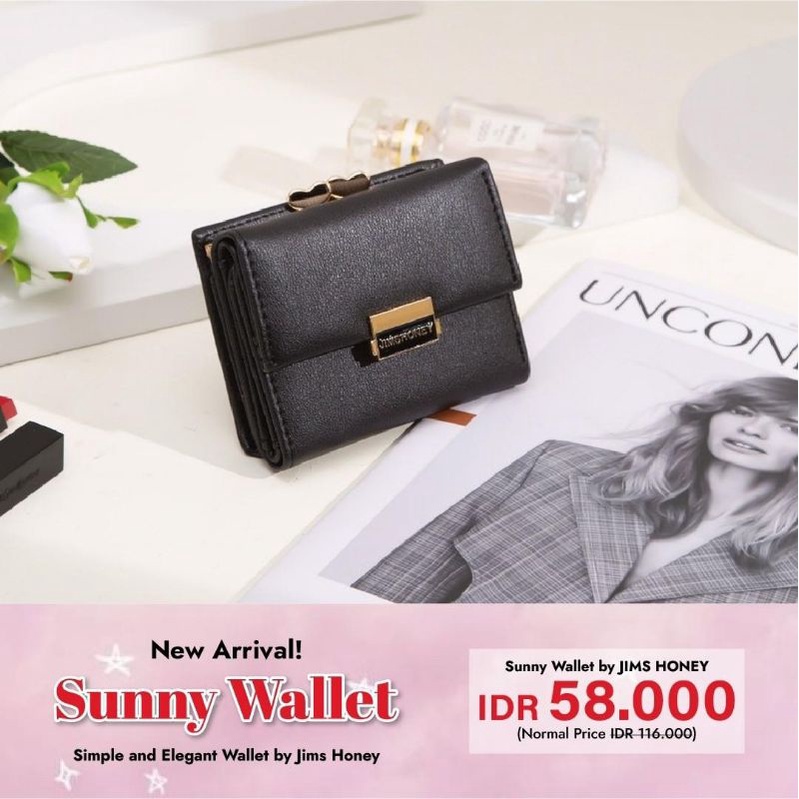 HARGA DISKON DOMPET LIPAT UNIK JIMS HONEY MURAH JH SUNNY WALLET KADO CEWEK LUCU