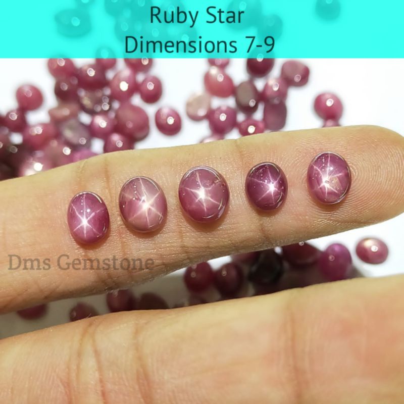 Batu Permata Ruby Star Asli Natural Batu Akik