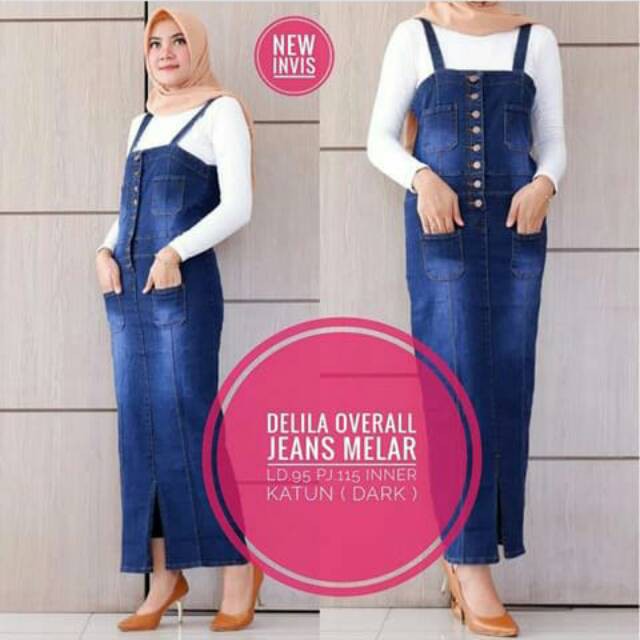 pakaian jump suit overal over all baru perempuan 2020/ DELILA OVERALL (no inner) Overall jeans denim