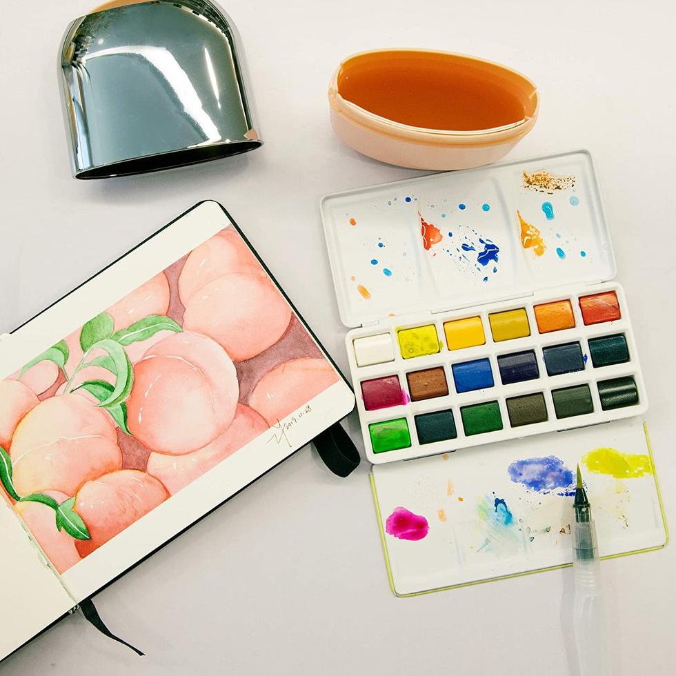 

[PRODUK H7YEW] Miya HIMI Solid Watercolour Box Set 18Clr (WITH WATER BRUSH + WATERCOLOR PAPER) WEG