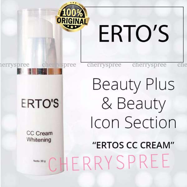 Ertos CC Cream Whitening Original Wajah Putih Alami Halal Menyamarkan Bekas Jerawat Wajah Cerah Glow