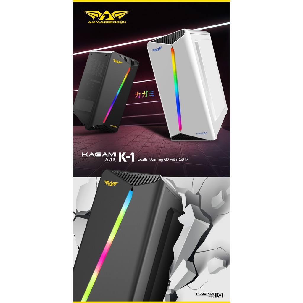 Armaggeddon Kagami K1 Excellent Micro Atx Gaming Pc Black Shopee Indonesia