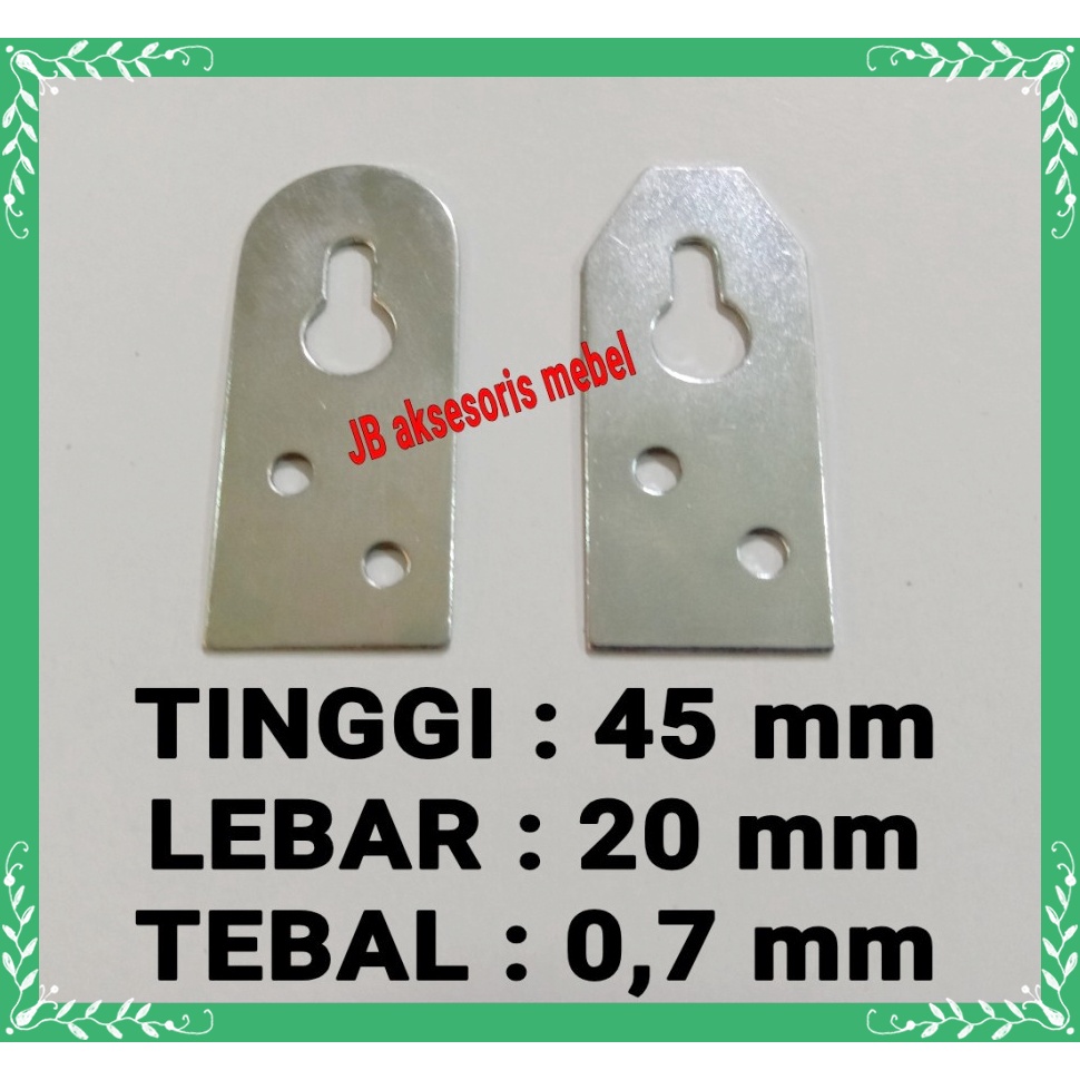 PLAT GANTUNG GANTUNGAN PIGURA KECIL TIPIS / PLAT CANTOLAN PAPAN (GPS)