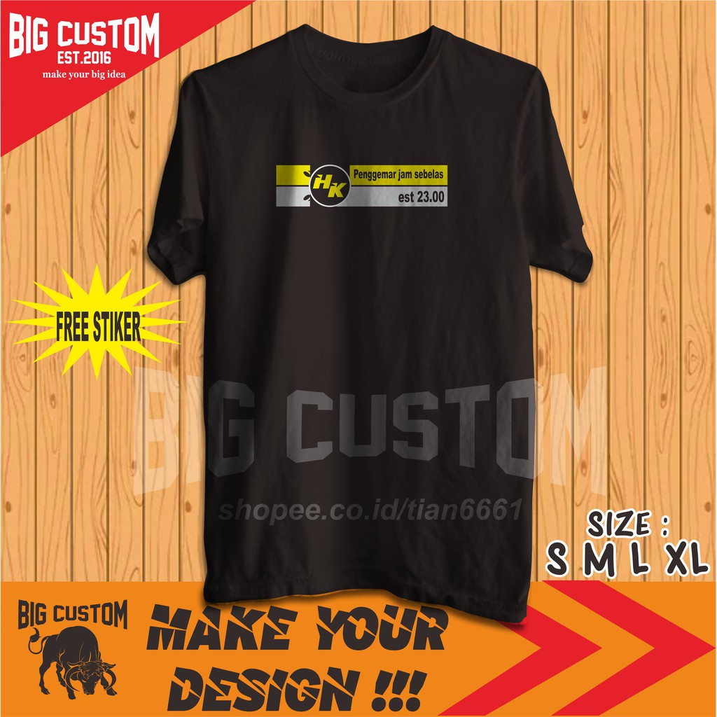 Jual Kaos Hk Pools Penggemar Jam Sebelas Malam | Hongkong Harapan Kaya |  Kaos Togel | Kaos Murah Indonesia|Shopee Indonesia