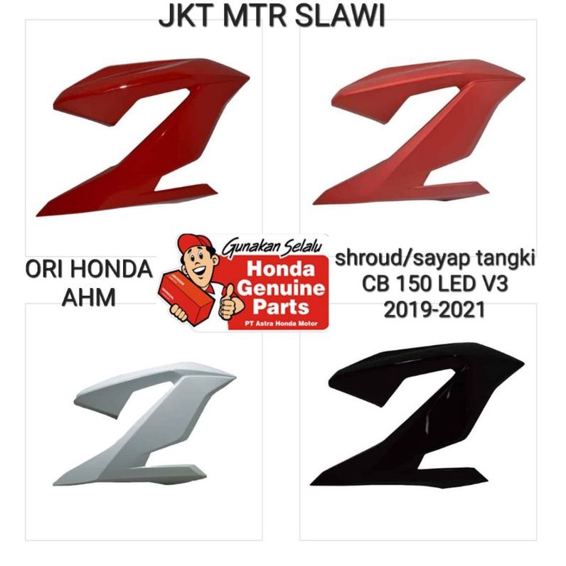 Cover shroud kupingan tengki new cb 150 V3 2018 -2020 merah doff kiri ori Honda