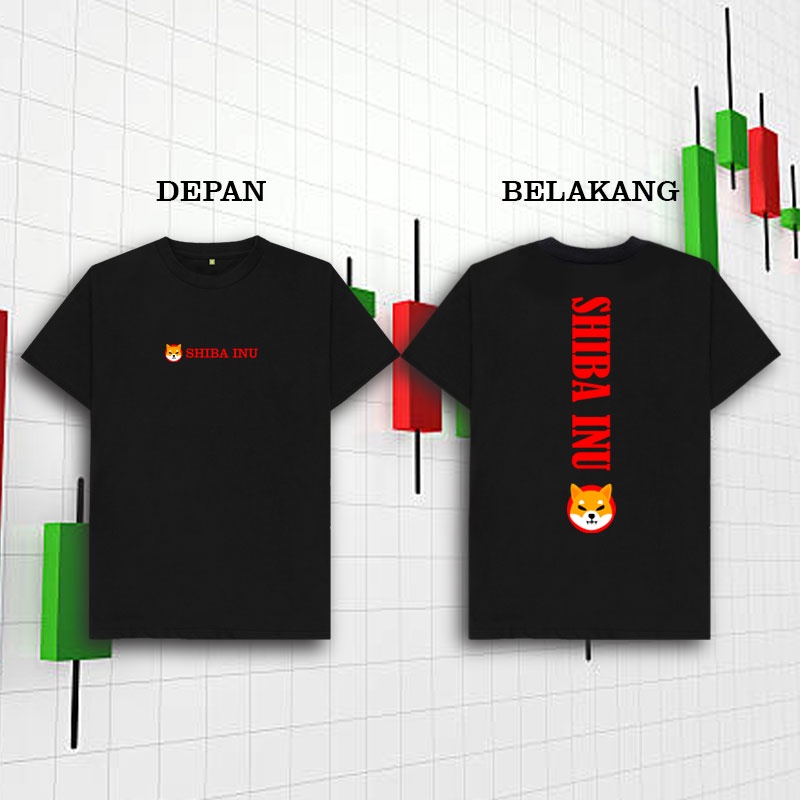 T-shirt Kaos Crypto Shiba Inu SHIB Token / Baju Cryptocurrency Shiba Inu Streetwear