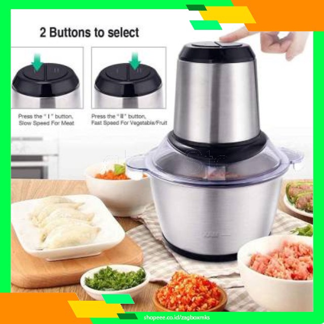 Kapsul Blender Daging Stainless / Meat Grinder Stainless 2 Lt - Blender Capsule Cutter - Gilingan Da