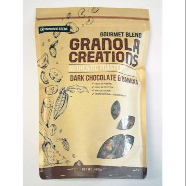 

Granola Creation Dark Chocolate & Banana - Gourmet Blend 400 gram - Hundred Seeds