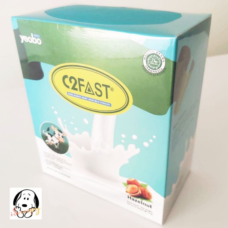 SUSU BUBUK SKIM / SKIM MILK POWDER C2FAST YEOBO DENGAN HAZELNUT POWDER ED11/2021
