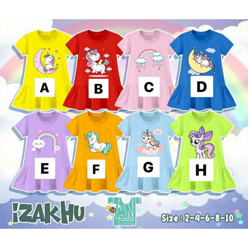 Dress Izakhu 2-10Th/dress anak perempuan/dress aurell by izakhu