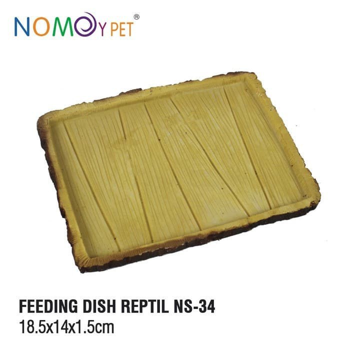 Feeding Dish Water Dish Torto Reptil Nomoy NS-34 18.5x14x2cm Aldabra Sulcata Pardalis TERMURAH