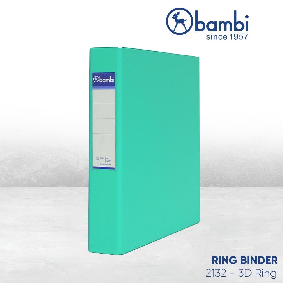 

[(BAYAR DITEMPAT) Bambi Ring Binder D-Type 3 Ring A4 mekanik 30 mm - 2132