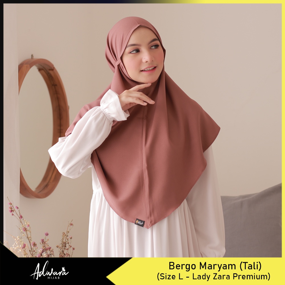 ADWARA HIJAB - Jilbab Bergo Tiara L Bahan Lady Zara Premium