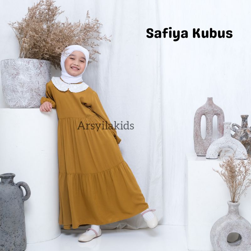 Safiya Gamis Anak Rayon Twill Gamis Couple Rayon Twill premium