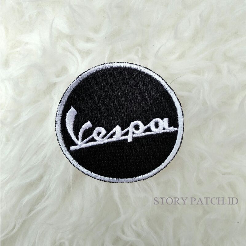 PATCH BORDIR EMBLEM BORDIR VESPA AKSESORIS EMBLEM BORDIR COCOK BUAT JAKET TOPI CELANA KAOS