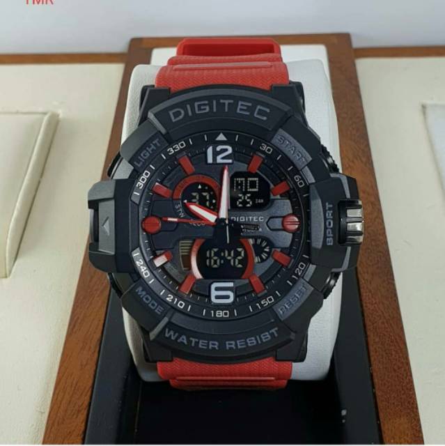 Jam Tangan Pria Digitec Original Dual Time Tahan Air