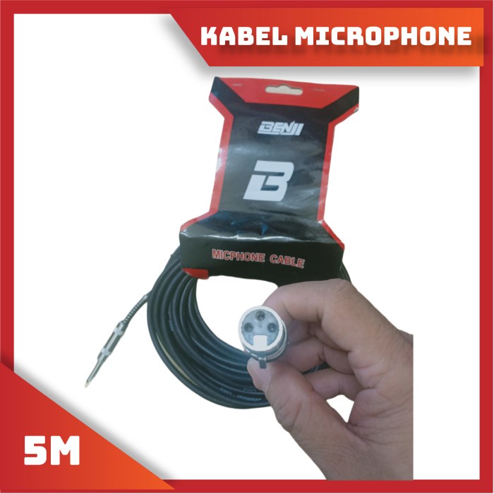 KABEL MIC MICROPHONE HIGH QUALITY PANJANG 5 METER