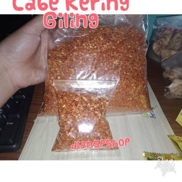 

Stok terbaru CABE KERING 250GR SUDAH DIGILING CABE BUBUK