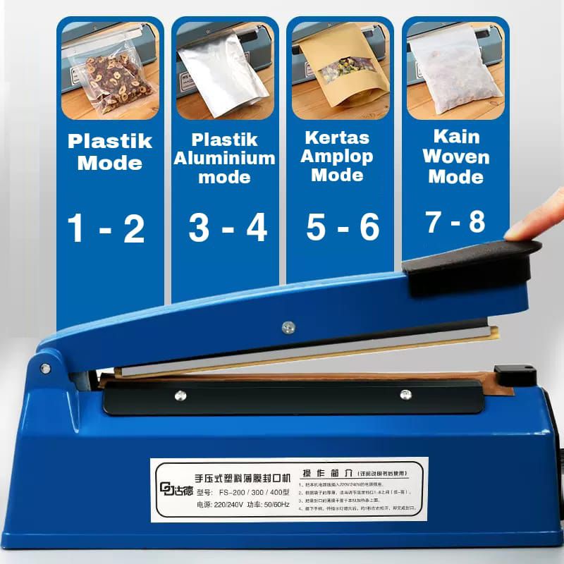 Alat press plastik 20cm/impulse sealer⭐ Super8 ⭐