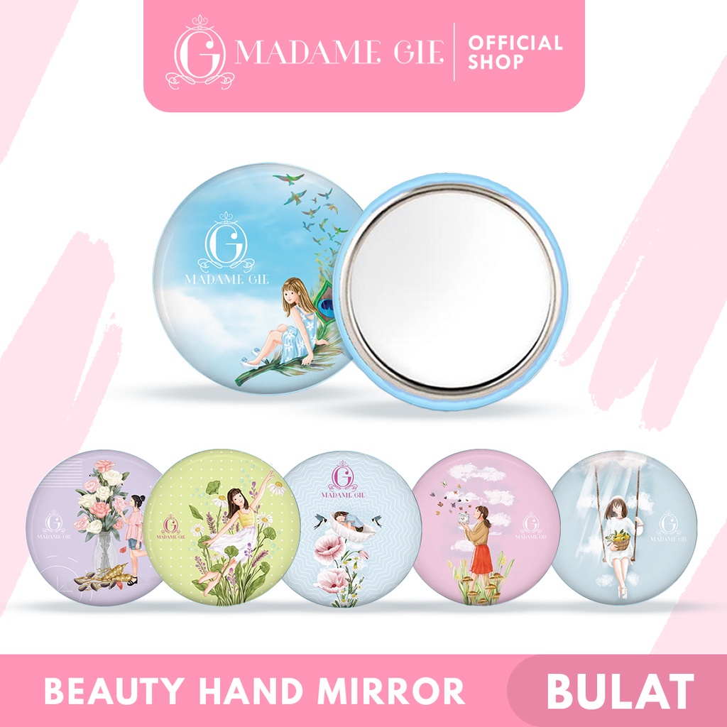 LIZBEAUTY -  Madame Gie BULAT Beauty Hand Mirror - Kaca Cermin Makeup BULAT