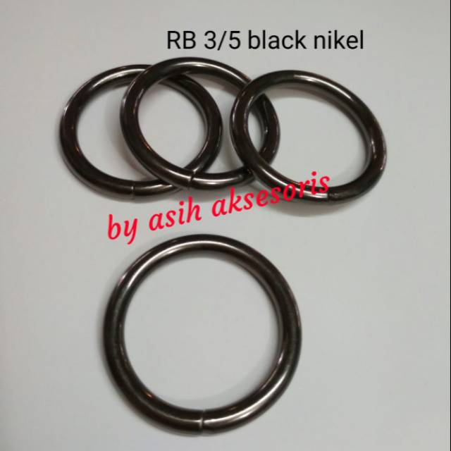 Ring bulat 3,2cm / RB 3/5 black nikel