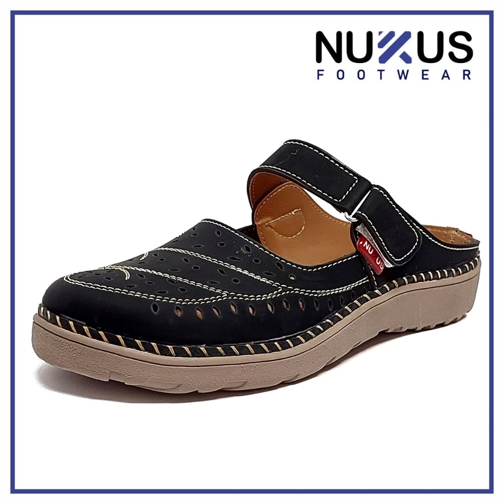 Nukus Sepatu Sandal Selop Wanita Hitam - SWM 01