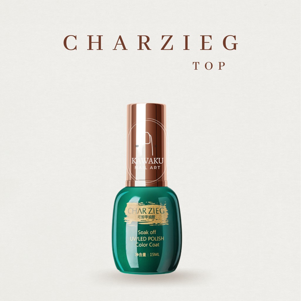 CHARZIEG TOP COAT BASE COAT MATTE TOP COAT 15ml uv led lamp gel polish 15ml kutek gel kupal