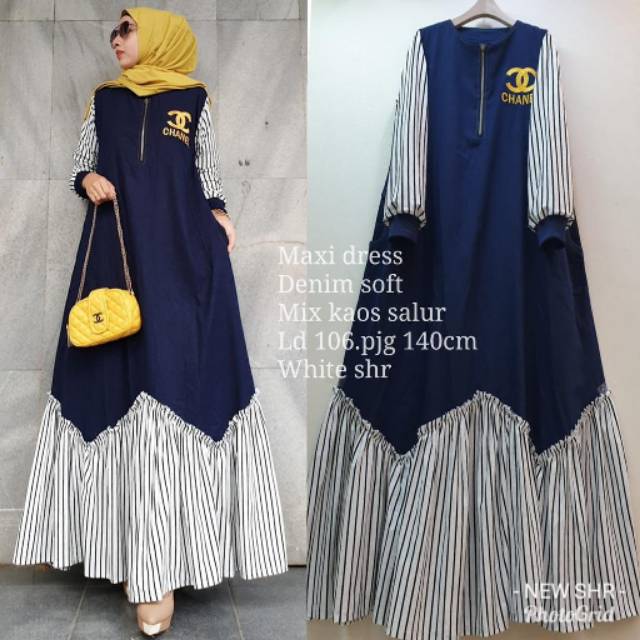 Gamis jeans denim ORI SHR