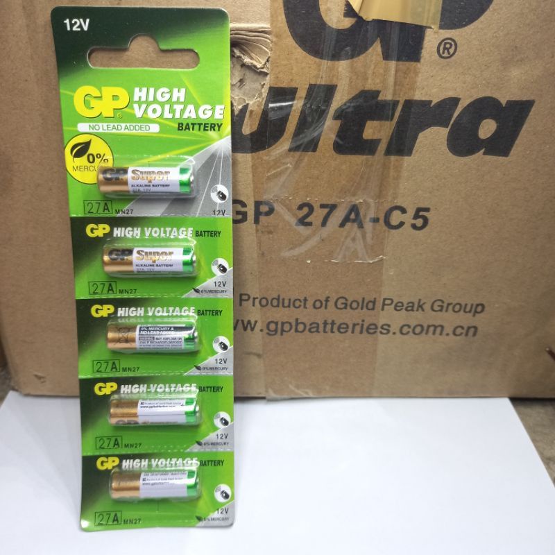 BATERAI GP27 , GP 27A , GP27A , V27GA , MN27 , BATERAI REMOTE , BEL RUMAH (BISA COD)