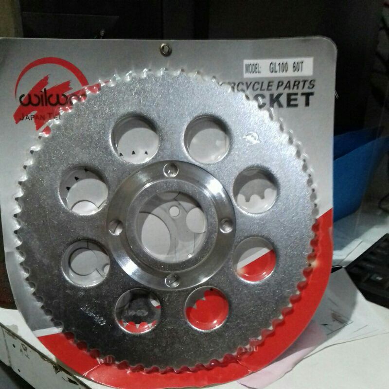 gear gir belakang 60t gl100 glpro cb100 cbr150 megapro 428x60t wilwood