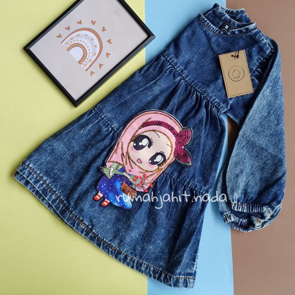 Dress jeans anak karakter