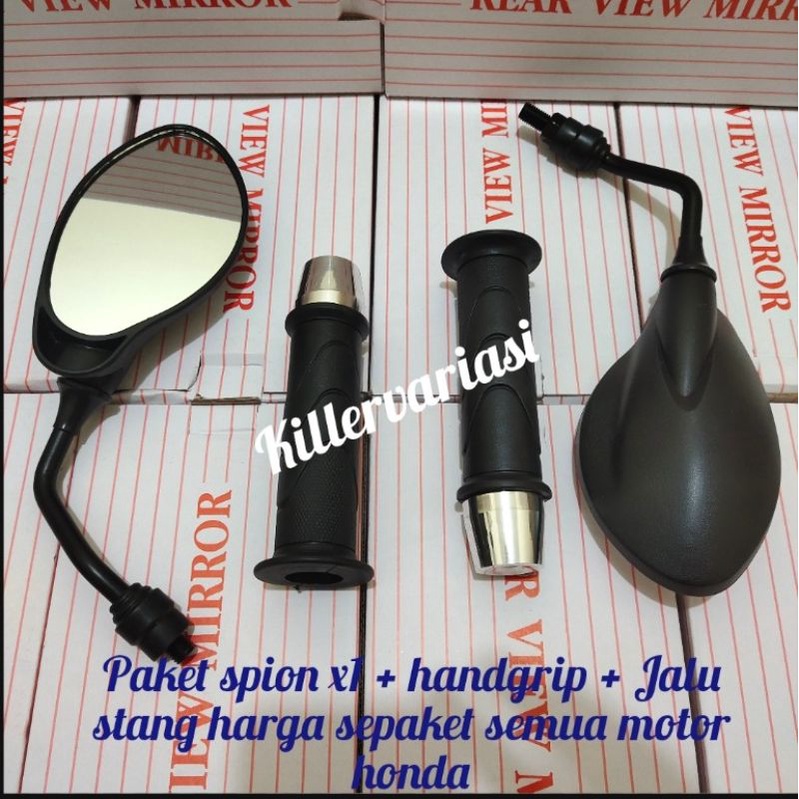 murah promo paket spion X1 125 + handgrip standar + Jalu stang chrome  beat Vario Scoopy Supra Verza cb 150 Mio Vixion aerox Mio j Xeon dll