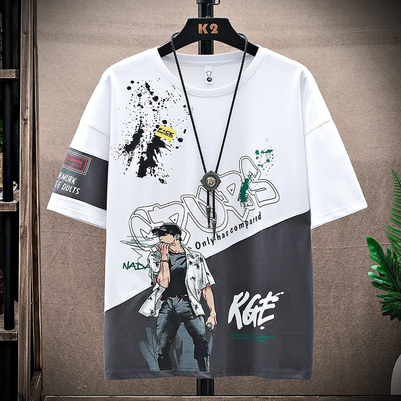 NEW PROJECT - Kaos pria spurs lengan pendek