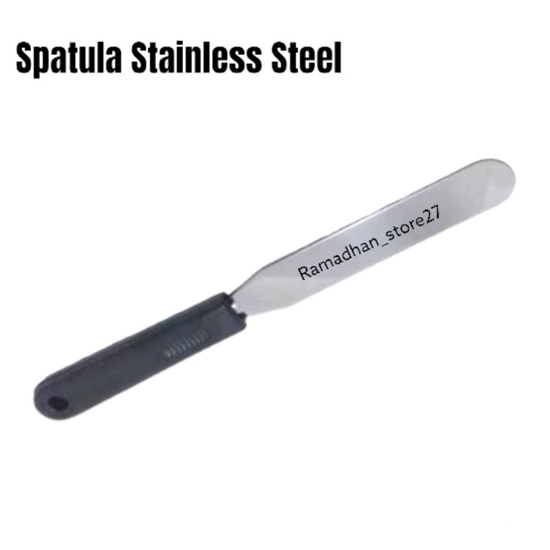 Spatula Penghalus Kue Butter Ceam Stainless Steel/Spatula Stainless Kue Tart