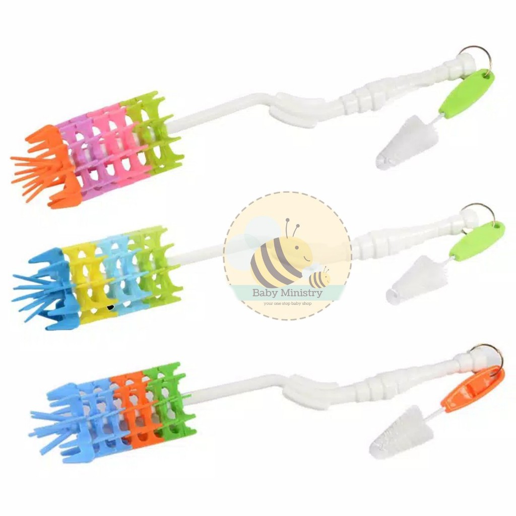 Baby Safe- Silicone Brush Sikat Botol Susu Bayi SIlicon Anti Gores