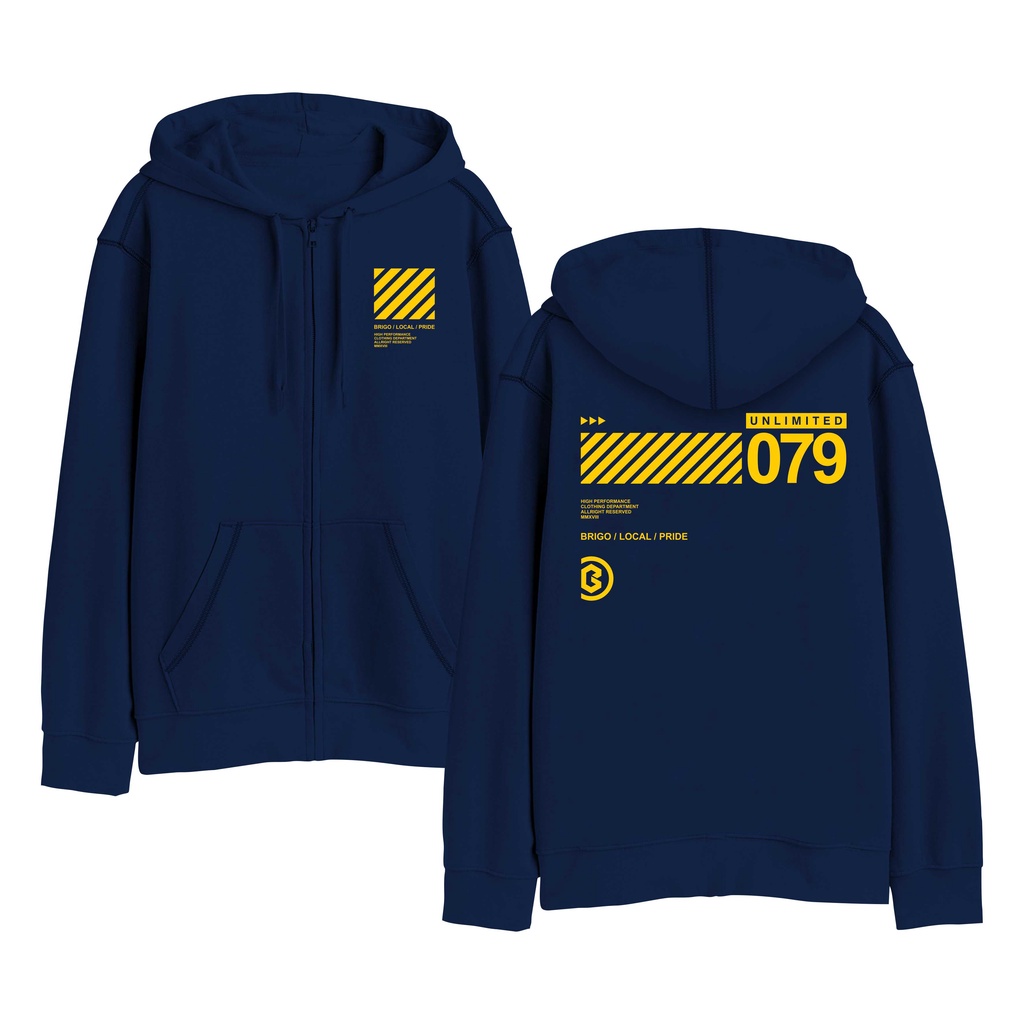 Sweater Hoodie Resleting BRIGO Unlimited Sablon DTF Fleece Cotton II BRIGO Zipper Jumper Hoodie Unlimited II M-XXL (Pria &amp; Wanita) Free stiker&amp;Gantungan Kunci