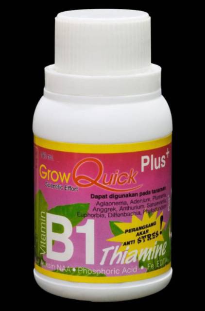 GROW QUICK VITAMIN B1 PLUS 100 ML PUPUK HORMON AKAR KEMASAN PABRIK - B1 GROW QUICK KECIL