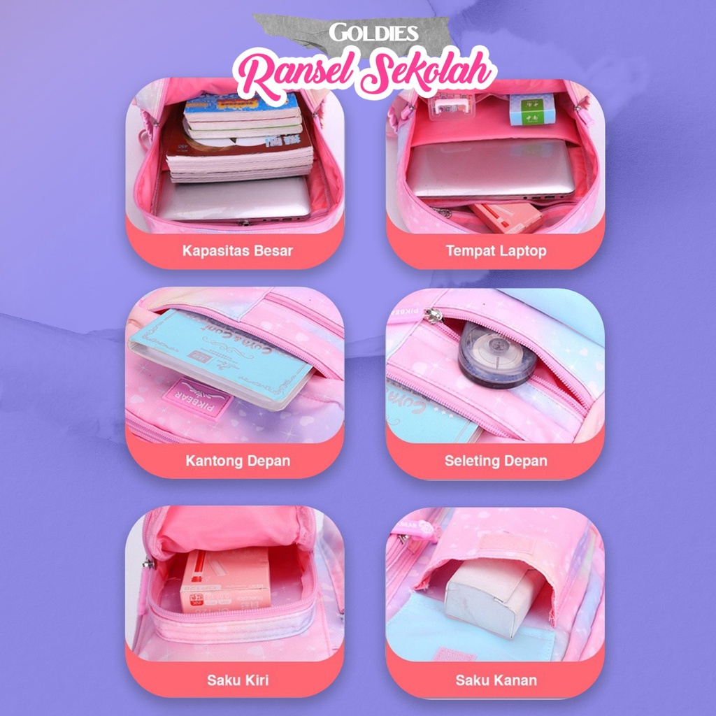 Tas Ransel Sekolah Anak Kulkas Tas Laptop 14 Inch Free Gantungan - Distributor Tas