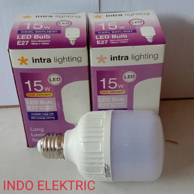 LAMPU LED KAPSUL 15WATT INTRA LAKU LAKU CAPSULE TERANG HEMAT ENERGI