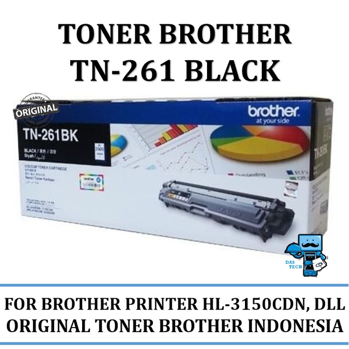 Toner Brother Original TN261 BK for HL-3150CDN, HL-3170CDW,dll