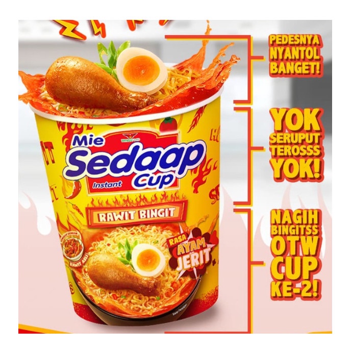 

MIE KUAH SEDAP CUP - CABE RAWIT BINGIT