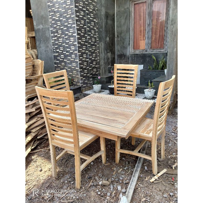 kursi makan mentahan jati