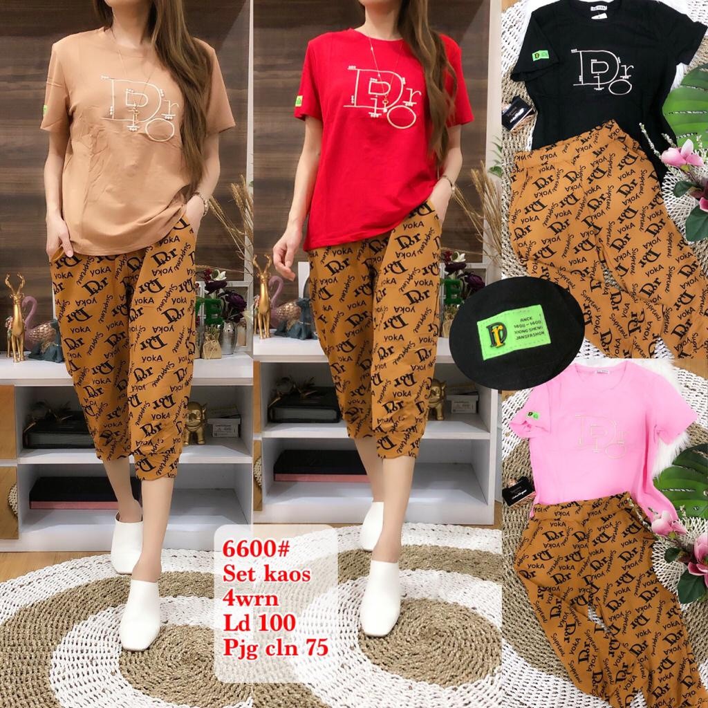 SETELAN KAOS+CELANA WANITA IMPORT PREMIUM DIOR 6600