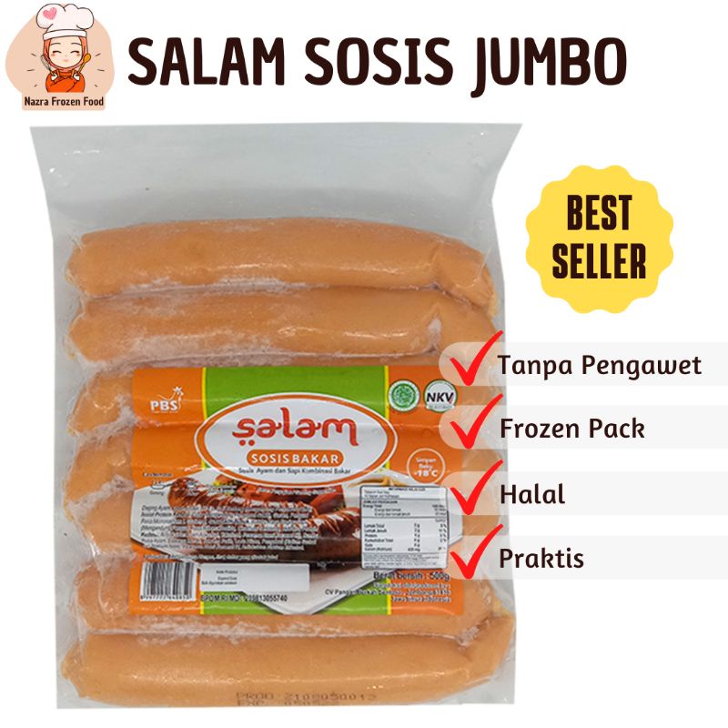 

SALAM Sosis Bakar Kombinasi Jumbo 500gr Sosis Bakar Isi 7