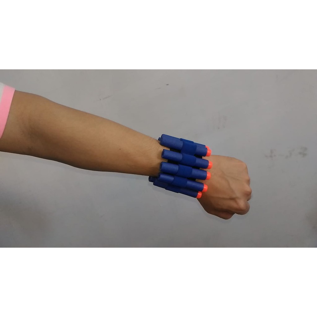 MAINAN ANAK GELANG AMMO TACTICAL WRIST STRAP ARM GRATIS PELURU NERF